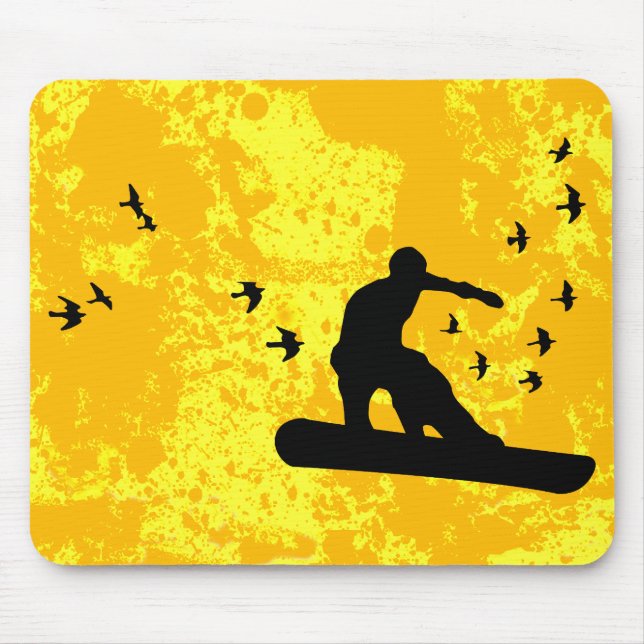 board with birds. mouse pad (Front)