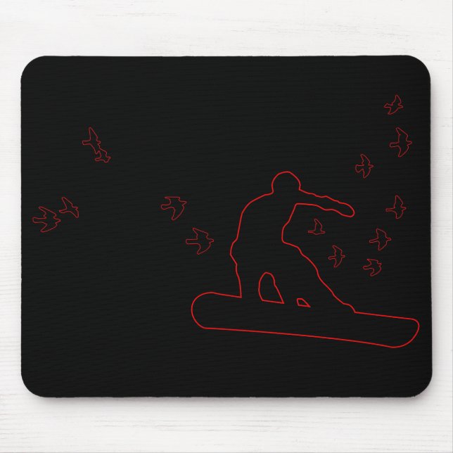 board with birds. mouse pad (Front)