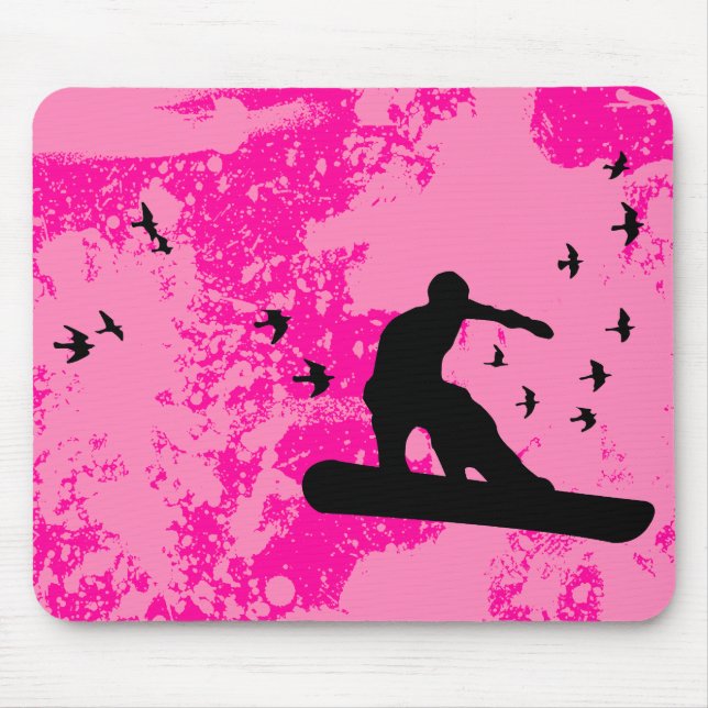 board with birds. mouse pad (Front)