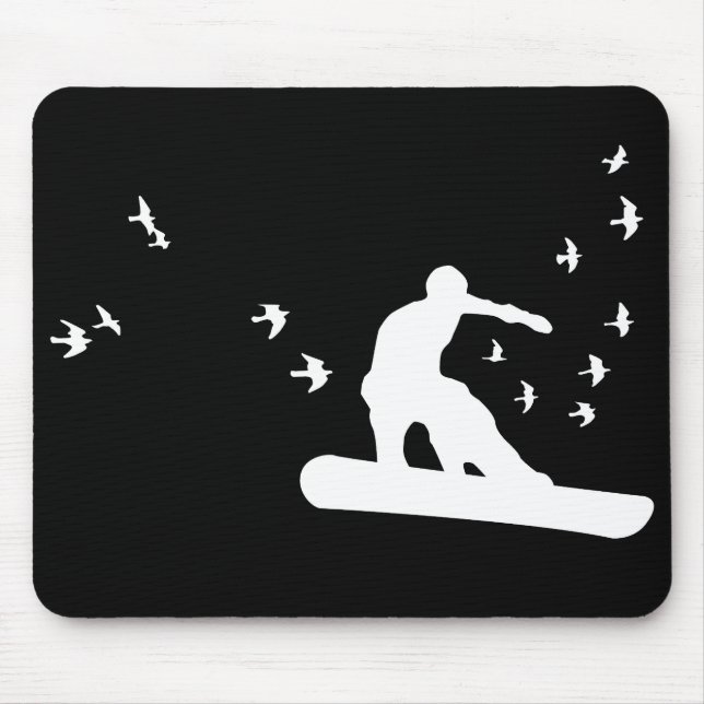 board with birds. mouse pad (Front)
