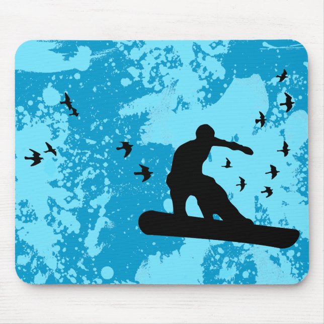 board with birds. mouse pad (Front)