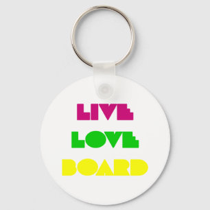 BoardChick Live Love Board Keychain