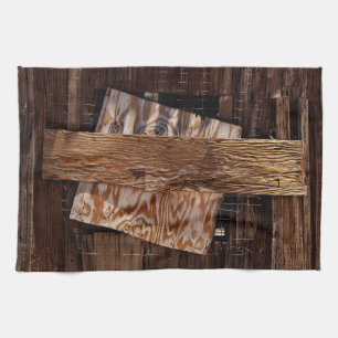 Boarded Up Old Wooden House Window Kitchen Towel