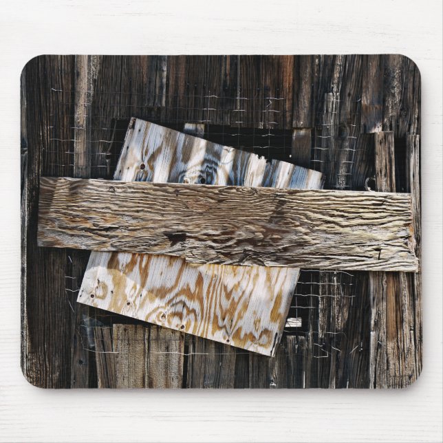 Boarded Up Old Wooden House Window Mouse Pad (Front)
