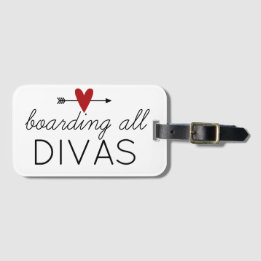 Boarding All Divas Luggage Tag