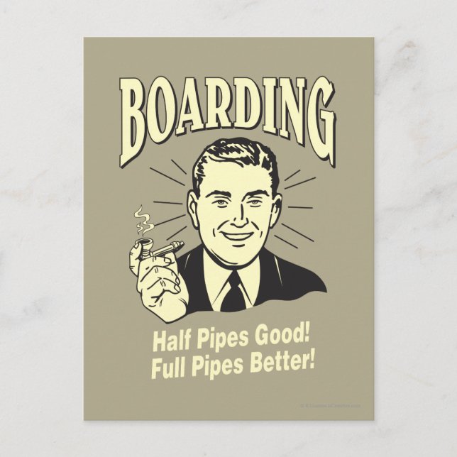Boarding:Half Pipe's Good Full Better Postcard (Front)