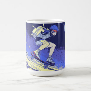 Boarding in Space - Skateboarder Design Coffee Mug