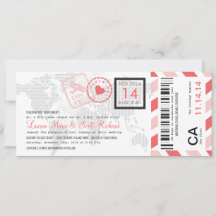Boarding Pass Airmail Ticket Invitation