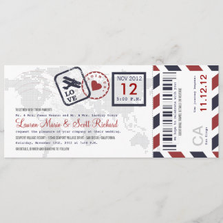 Boarding Pass Airmail Ticket Invitation