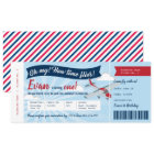 Boarding Pass Airplane Birthday Invitation