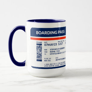 Boarding Pass (blue and red) SRG Mug