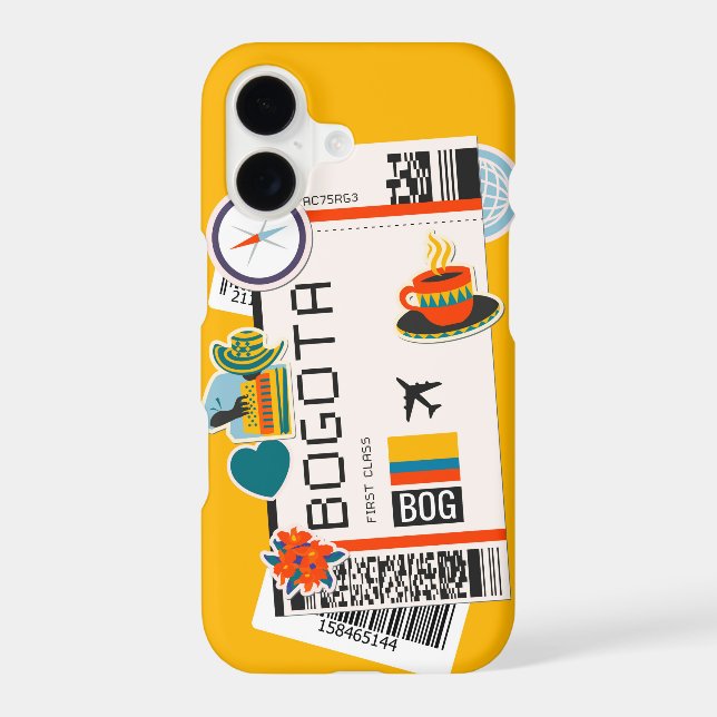 BOARDING PASS BOGOTA COLOMBIA iPhone CASE (Back)