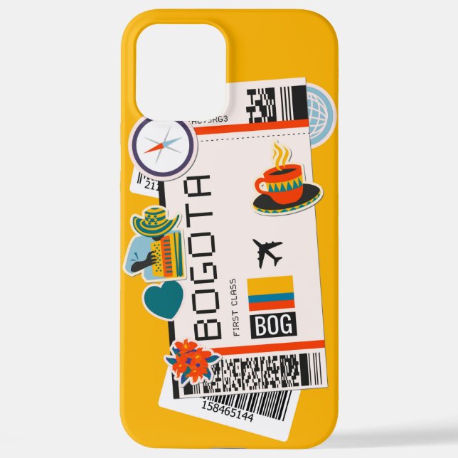BOARDING PASS BOGOTA COLOMBIA iPhone CASE (Back)