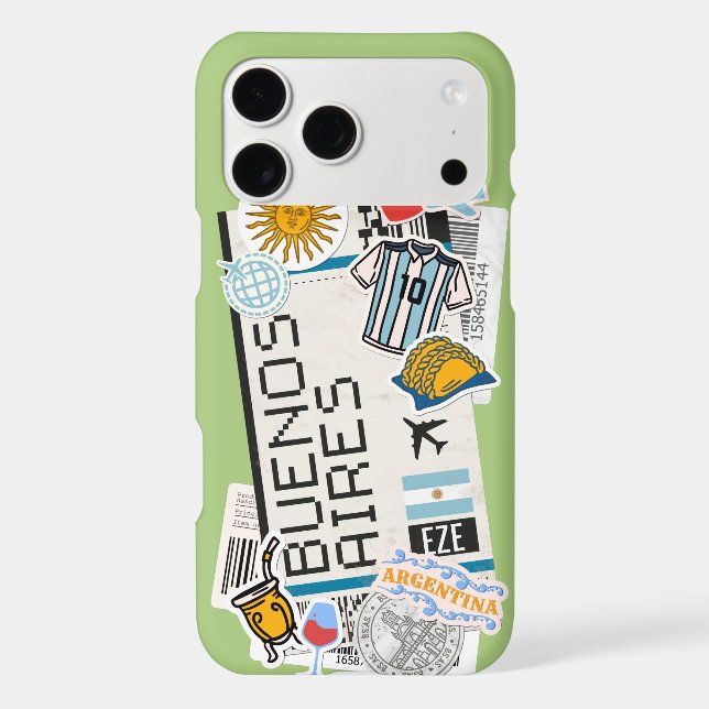 BOARDING PASS BUENO AIRES ARGENTINA iPhone CASE (Back)