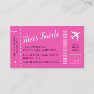 Boarding Pass business cards