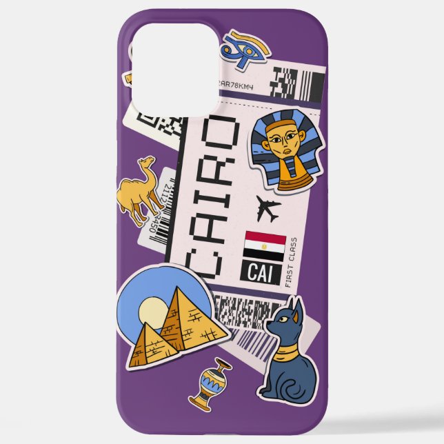 BOARDING PASS CAIRO iPhone CASE (Back)