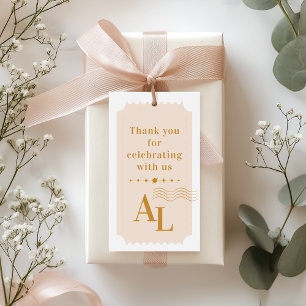 Boarding Pass Cosmic Wedding Destination Gift Tags