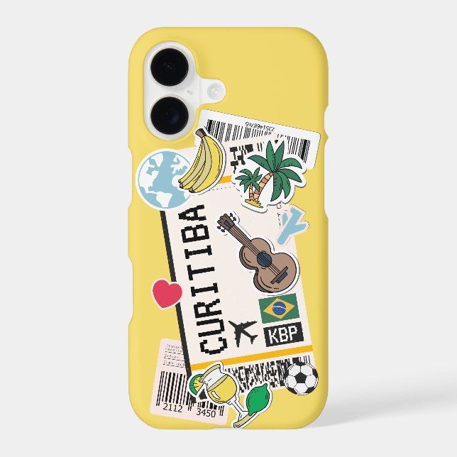 BOARDING PASS CURITIBA BRAZIL iPhone CASE (Back)
