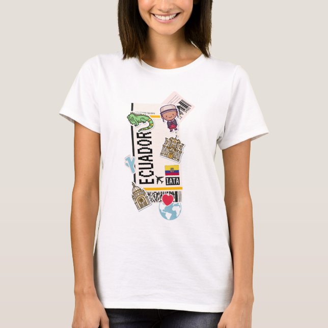 BOARDING PASS ECUADOR  T-Shirt (Front)
