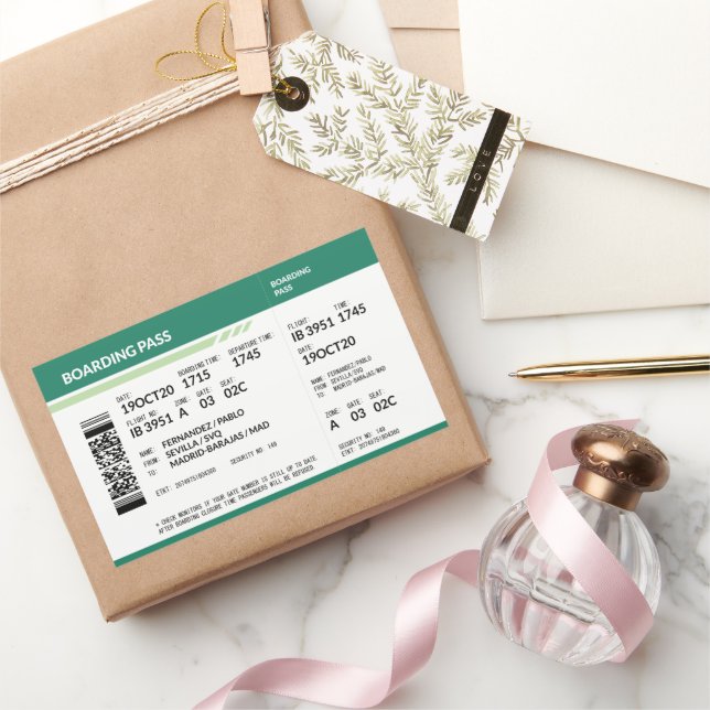 Boarding Pass - Green Sticker (Gifting)
