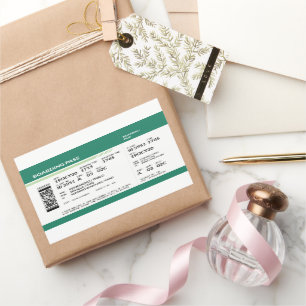 Boarding Pass - Green Sticker