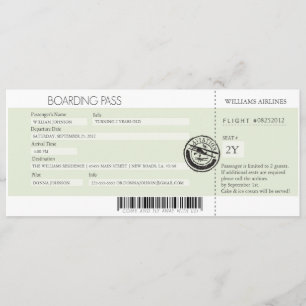 Boarding Pass Invitation