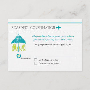 Boarding Pass RSVP Card
