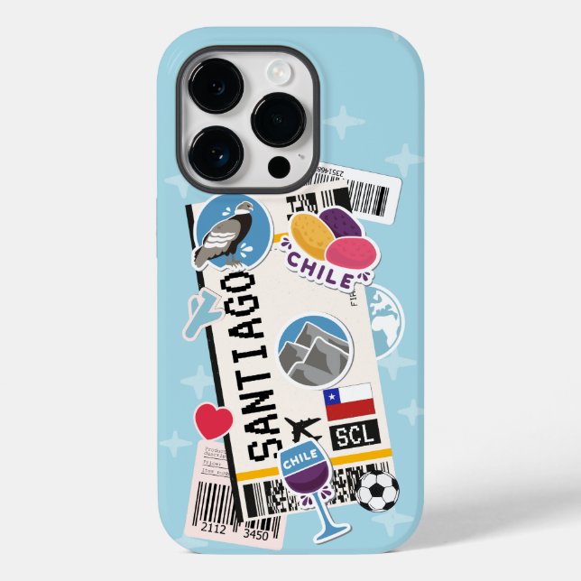 BOARDING PASS SANTIAGO CHILE Case-Mate iPhone CASE (Back)