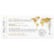 Boarding Pass Save the Date Gold World Map
