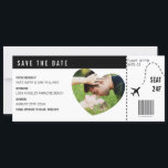Boarding Pass Ticket Photo Personalized Custom  Save The Date<br><div class="desc">Boarding Pass Ticket Photo Personalized Custom</div>