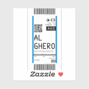 Boarding pass to Alghero Sardinia (AHO)