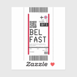 Boarding pass to Belfast (BFS)