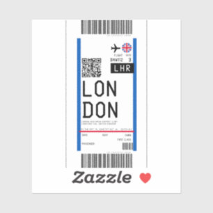 Boarding pass to London (LHR)