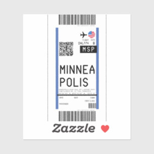 Boarding pass to Minneapolis (MSP)