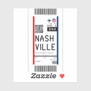 Boarding pass to Nashville (BNA)