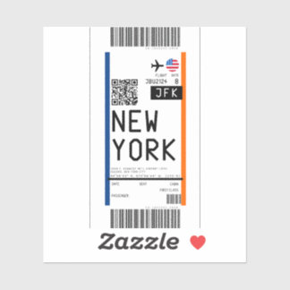 Boarding pass to New York (JFK)