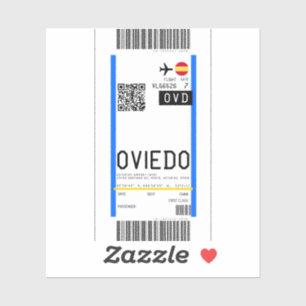 Boarding pass to Oviedo (OVD)