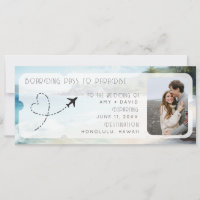 Boarding Pass to Paradise QR Code Wedding