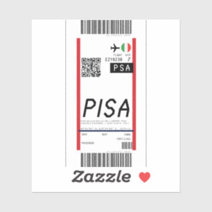 Boarding pass to Pisa (PSA)