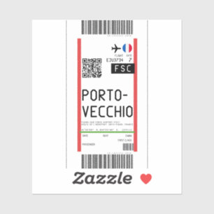 Boarding pass to Porto-Vecchio Corsica (FSC)
