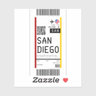 Boarding pass to San Diego (SAN)