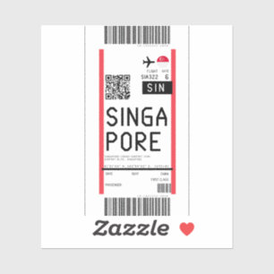 Boarding pass to Singapore (SIN)