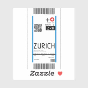 Boarding pass to Zurich (ZRH)