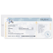 Boarding Pass Travel Gender Neutral Baby Shower