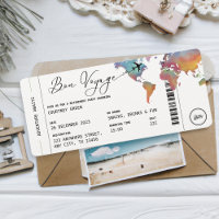 Boarding Pass Travel Retirement Party