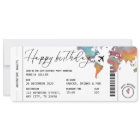 Boarding Pass Travel Themed Adult Birthday Party