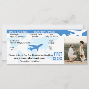 Boarding Pass Wedding Invitation