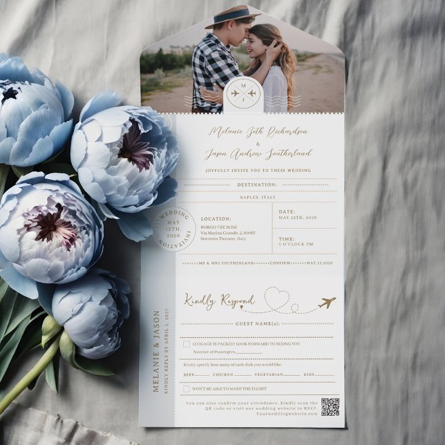 Boarding Passport Ticket Destination Travel Theme All In One Invitation (Boarding Passport Ticket Destination Travel Theme All In One Invitation)