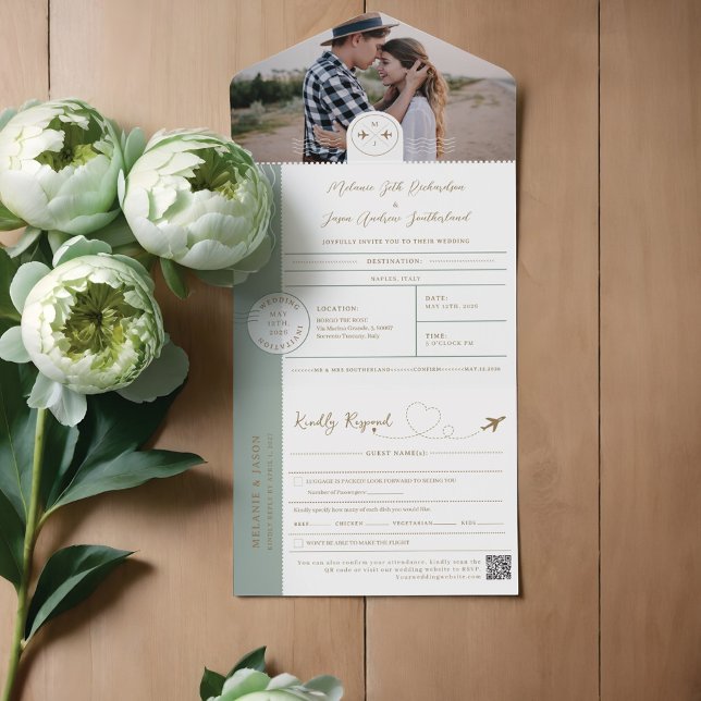 Boarding Passport Ticket Destination Travel Theme All In One Invitation (Boarding Passport Ticket Destination Travel Theme All In One Invitation)