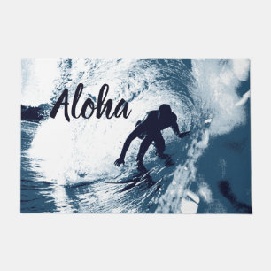 Boarding Trybe Tube, Hawaiian Surfer Aloha Doormat